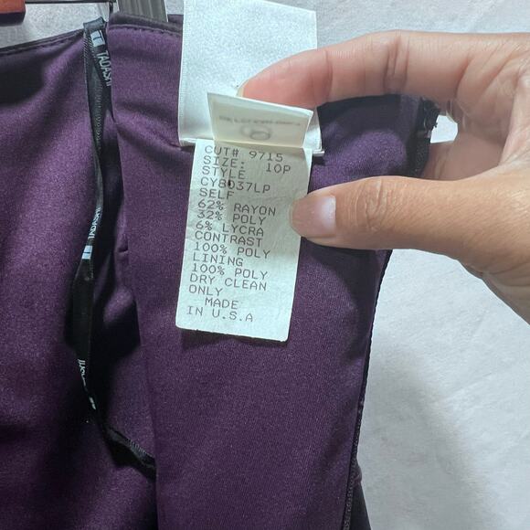 Tadashi Shoji Layered Strapless Mermaid Formal Maxi Gown Women's Dress Size 10P - Picture 9 of 10